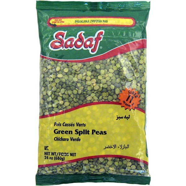 Sadaf Green Split Peas | Dried - 24 oz. - soofercoinc