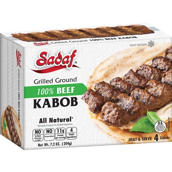 Sadaf Grilled Ground Beef Kabob | Frozen - 7.2 oz. - soofercoinc