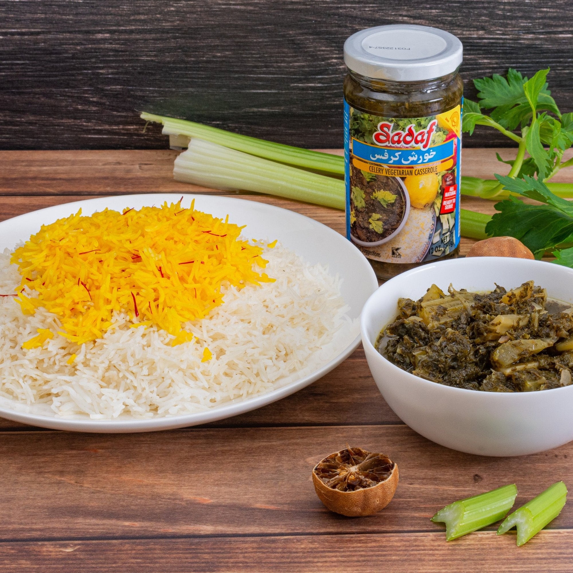 Sadaf Khoresh Karafs | Celery Stew in Jar - 12 oz. - soofercoinc