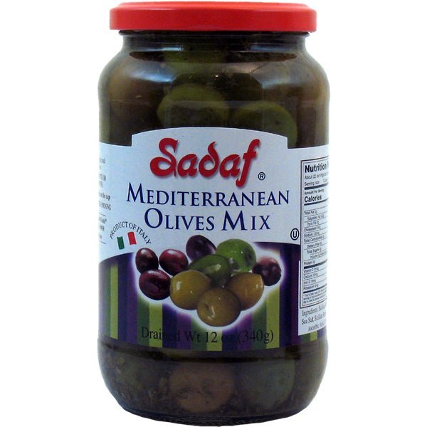 Sadaf Mediterranean Olives | Mixed - 12 oz. - soofercoinc