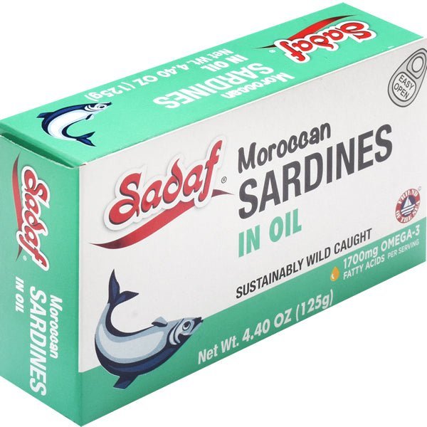 Sadaf Premium Moroccan Sardines | in Oil - 125g - soofercoinc