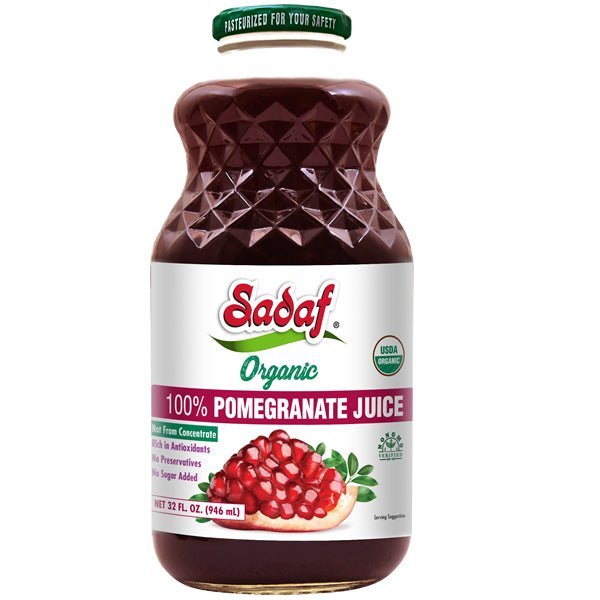 Sadaf Organic 100% Pomegranate Juice | Not from Concentrate - 32 oz - soofercoinc