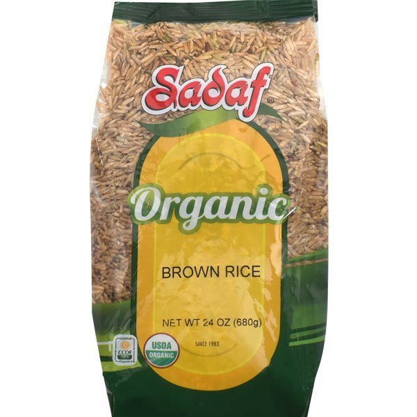 Sadaf Organic Brown Rice | Basmati 24 oz - soofercoinc