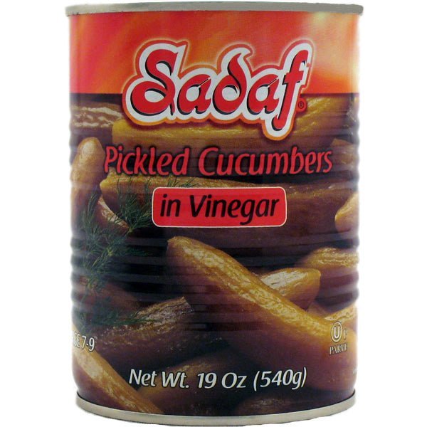 Sadaf Pickled Cucumbers | in Vinegar - 19 oz. - soofercoinc