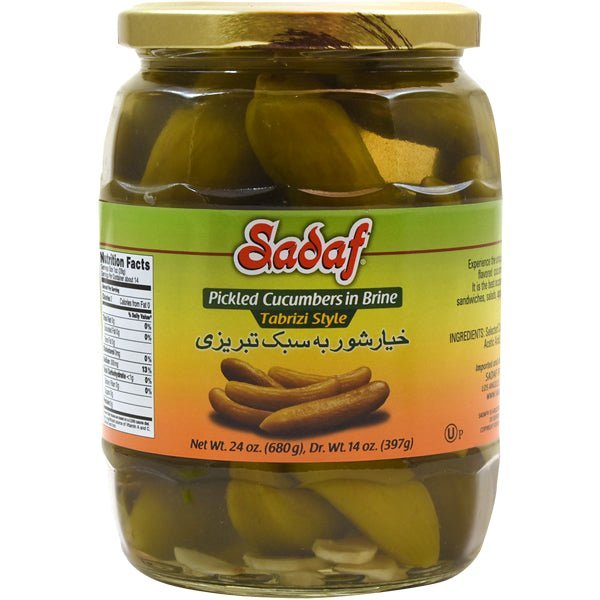 Sadaf Pickled Cucumbers | Tabrizi Style - 24.3 oz. - soofercoinc