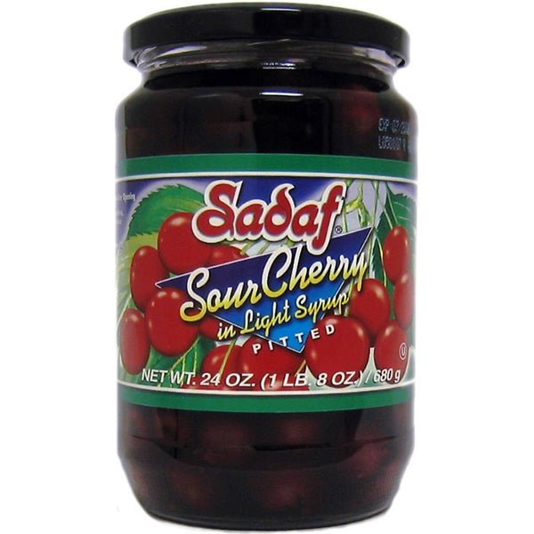 Sadaf Sour Cherry in Light Syrup | Pitted - 24 oz. - soofercoinc