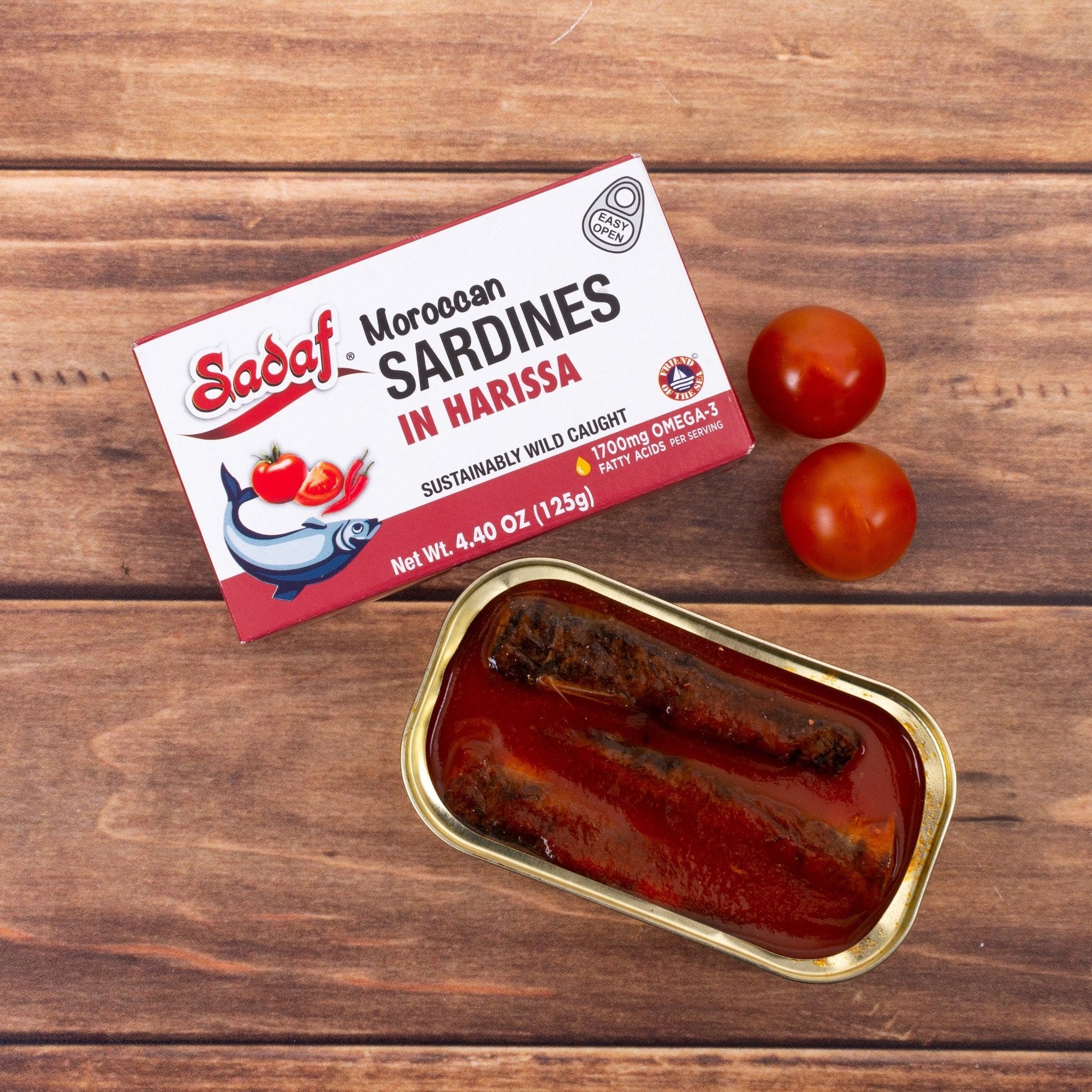 Sadaf Premium Moroccan Sardines | Harissa - 125g - soofercoinc