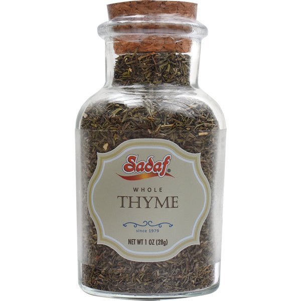 Sadaf Premium Thyme Whole | Glass Jar - 1 oz - soofercoinc