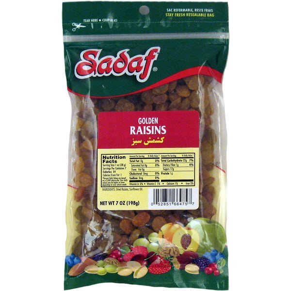 Sadaf Raisins | Golden Sultanas - 7 oz. - soofercoinc