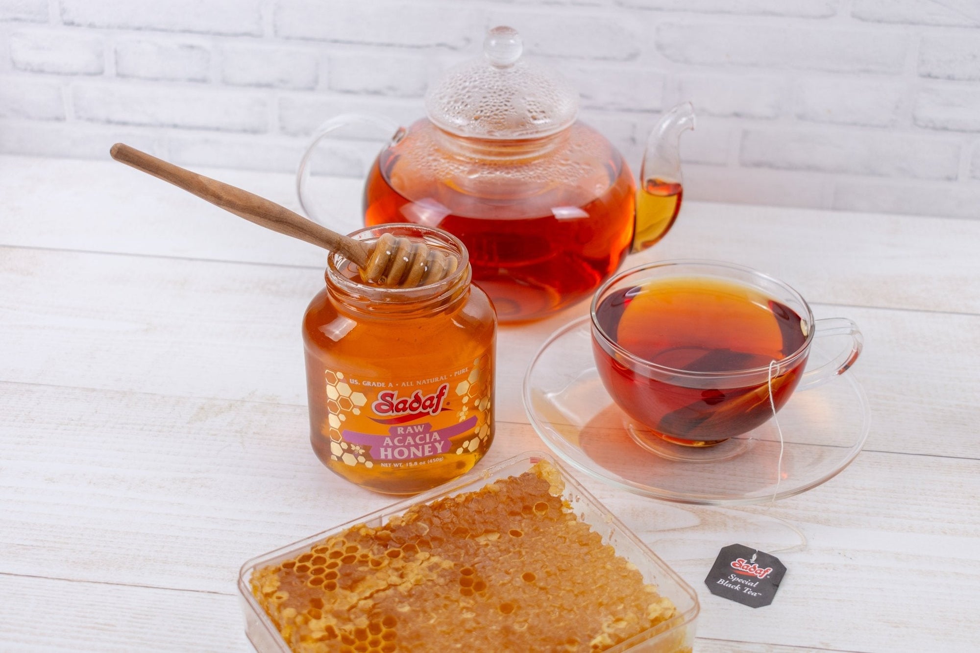 Sadaf Raw Honey Grade A | Acacia - 15.8 oz - soofercoinc