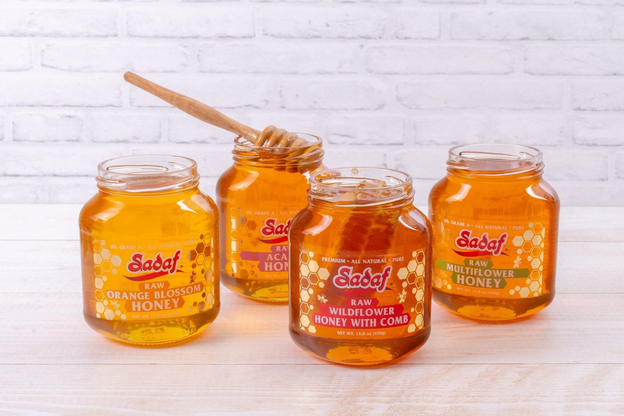 Sadaf Raw Honey Grade A | Acacia - 15.8 oz - soofercoinc