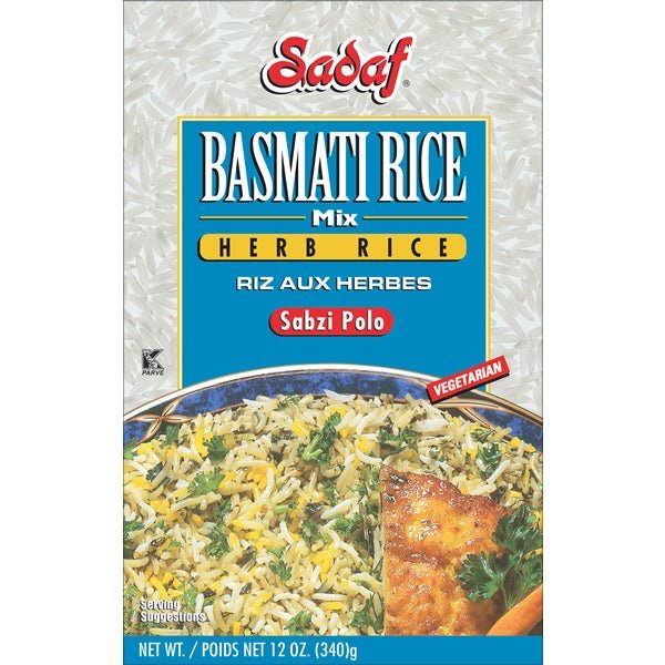 Sadaf Sabzi Polo | Herb Basmati Rice Mix - 12 oz. - soofercoinc