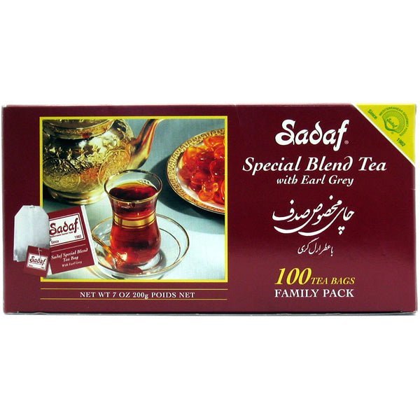 Sadaf Special Blend Tea with Earl Grey | Paper Tea Bags | Family Pack - 100 count - soofercoinc