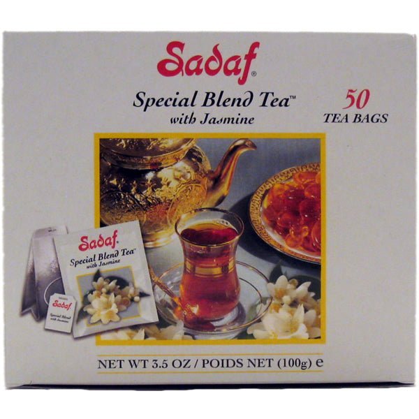 Sadaf Special Blend Tea with Jasmine | Foil Tea Bags - 50 Count - soofercoinc