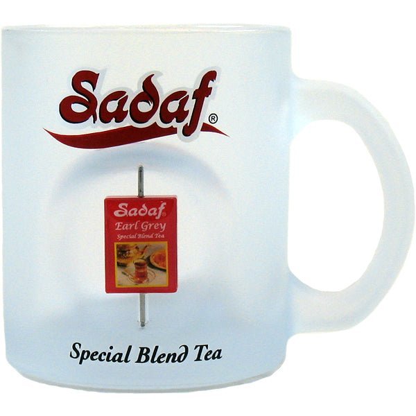 Sadaf Spinner Mug | Special Blend Tea Design - Frosted Glass - soofercoinc