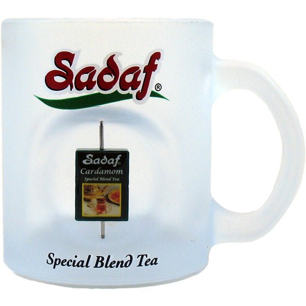 Sadaf Spinner Mug | Special Blend Tea Design - Frosted Glass - soofercoinc