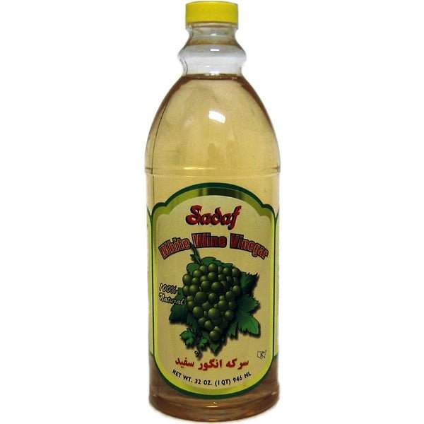 Sadaf White Wine Vinegar | 100% Natural - 32 oz. - soofercoinc