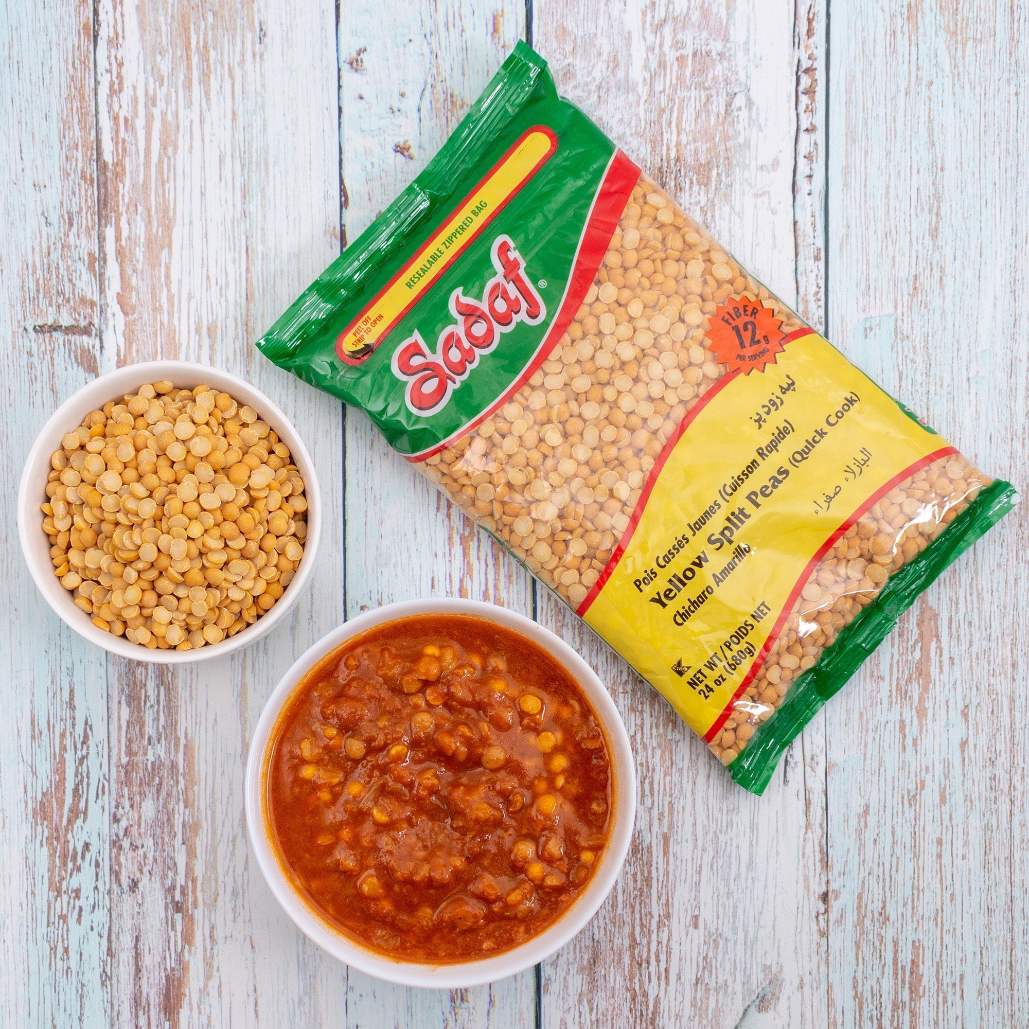 Sadaf Yellow Split Peas | Dried - 24 oz. - soofercoinc