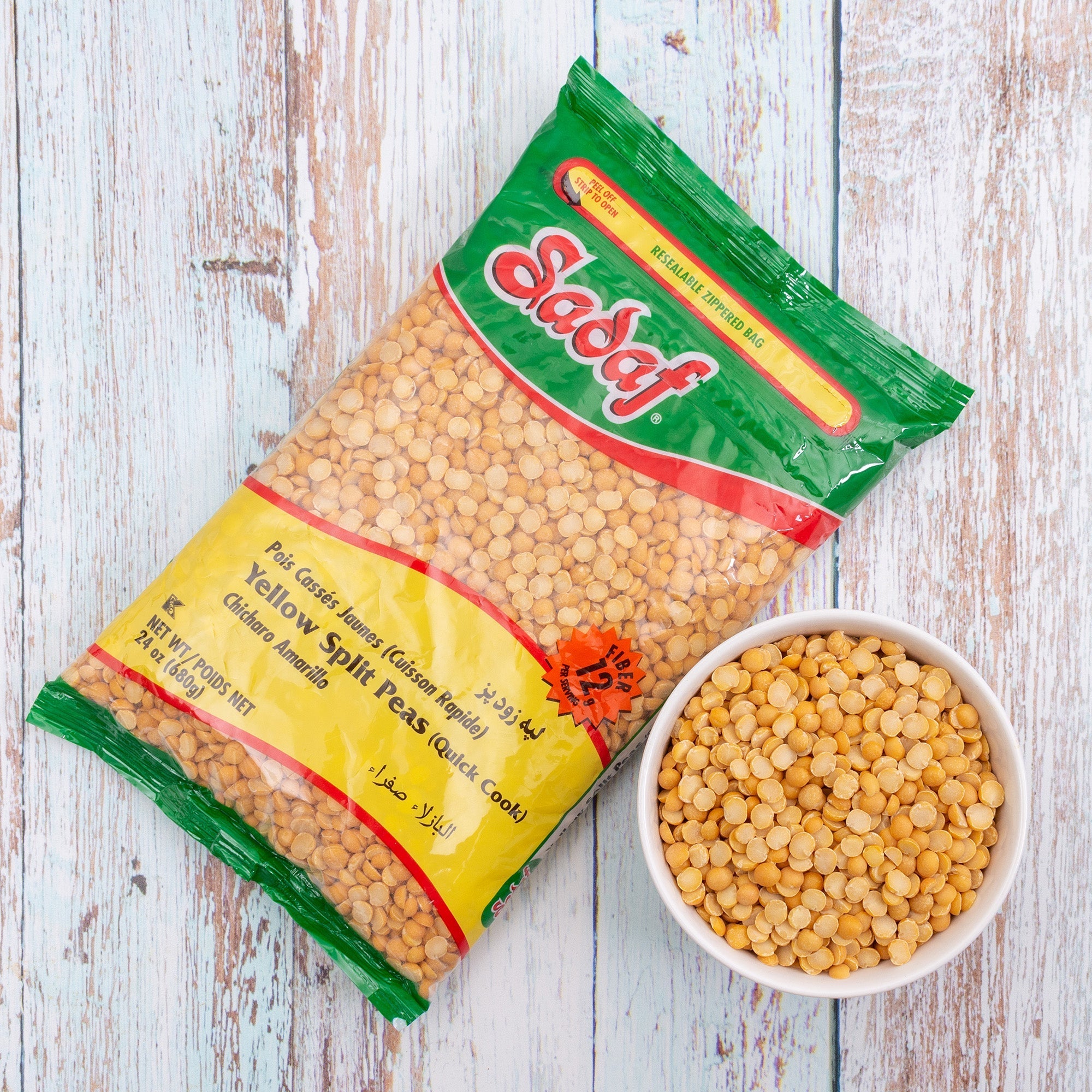 Sadaf Yellow Split Peas | Dried - 24 oz. - soofercoinc