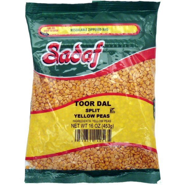 Sadaf Yellow Split Peas | Toor Dal - 16 oz. - soofercoinc