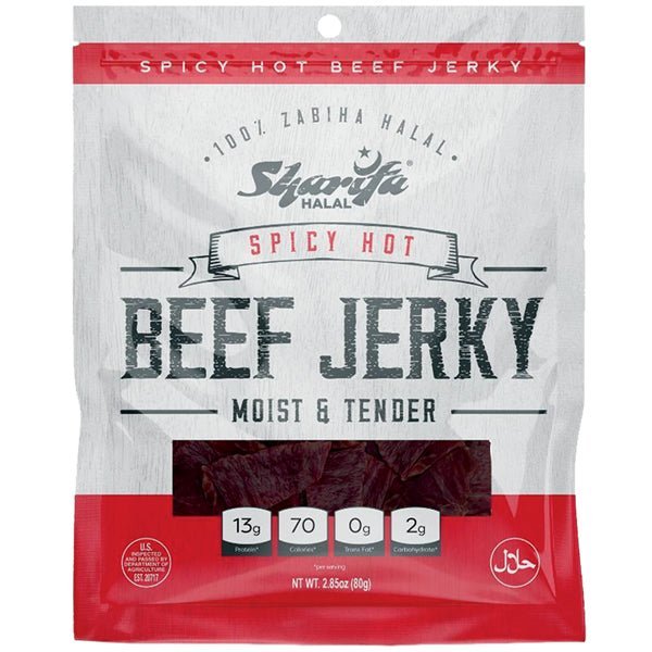 Sharifa Halal Beef Jerky | Spicy Hot - 2.85 oz - soofercoinc