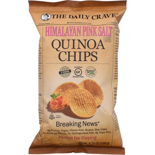 The Daily Crave Quinoa Chips | Himalayan Pink Salt - 4.25 oz. - soofercoinc